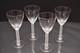SET 4 LALIQUE Crystal Glass PHALSBOURG Bordeaux Wine Glasses Frosted ART DECO