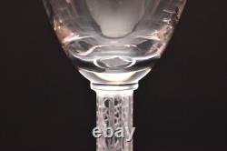 SET 4 LALIQUE Crystal Glass PHALSBOURG Bordeaux Wine Glasses Frosted ART DECO