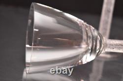 SET 4 LALIQUE Crystal Glass PHALSBOURG Bordeaux Wine Glasses Frosted ART DECO
