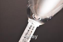 SET 4 LALIQUE Crystal Glass PHALSBOURG Bordeaux Wine Glasses Frosted ART DECO
