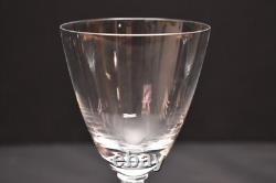 SET 4 LALIQUE Crystal Glass PHALSBOURG Claret Wine Glasses Frosted Stem ART DECO