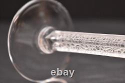 SET 4 LALIQUE Crystal Glass PHALSBOURG Claret Wine Glasses Frosted Stem ART DECO