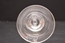 SET 4 LALIQUE Crystal Glass PHALSBOURG Claret Wine Glasses Frosted Stem ART DECO