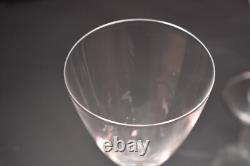 SET 4 LALIQUE Crystal Glass PHALSBOURG Claret Wine Glasses Frosted Stem ART DECO