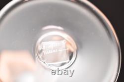 SET 4 LALIQUE Crystal Glass PHALSBOURG Claret Wine Glasses Frosted Stem ART DECO