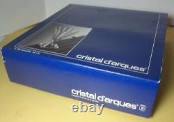 SET/6 CRISTAL D'Arques PYRAMIDE 5 3/4 WINE GOBLETS unused in ORIGINAL BOX- 6 OZ