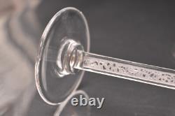 SET 6 LALIQUE Crystal Glass PHALSBOURG ART DECO Bordeaux Wine Glasses Frosted