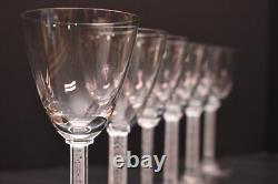 SET 6 LALIQUE Crystal Glass PHALSBOURG ART DECO Bordeaux Wine Glasses Frosted