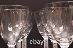 SET 6 LALIQUE Crystal Glass PHALSBOURG ART DECO Bordeaux Wine Glasses Frosted