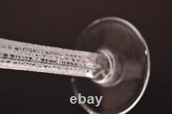 SET 6 LALIQUE Crystal Glass PHALSBOURG ART DECO Bordeaux Wine Glasses Frosted