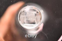 SET 6 LALIQUE Crystal Glass PHALSBOURG ART DECO Bordeaux Wine Glasses Frosted