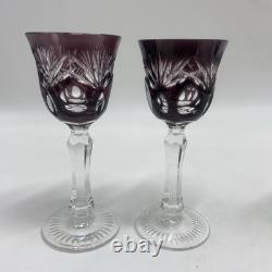 SET 6 NACHTMANN Andernach Crystal Multicolor Wine Cordial Glasses 4 3/8