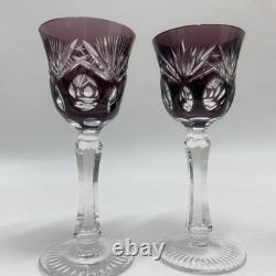 SET 6 NACHTMANN Andernach Crystal Multicolor Wine Cordial Glasses 4 3/8