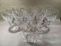 SET OF 12 Waterford 7 CRYSTAL KILDARE CLARET WINE GLASSES Plain Base