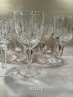 SET OF 12 Waterford 7 CRYSTAL KILDARE CLARET WINE GLASSES Plain Base