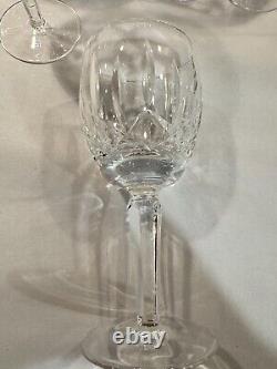 SET OF 12 Waterford 7 CRYSTAL KILDARE CLARET WINE GLASSES Plain Base