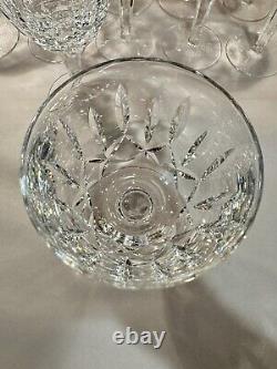 SET OF 12 Waterford 7 CRYSTAL KILDARE CLARET WINE GLASSES Plain Base