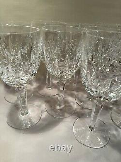 SET OF 12 Waterford 7 CRYSTAL KILDARE CLARET WINE GLASSES Plain Base