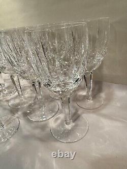 SET OF 12 Waterford 7 CRYSTAL KILDARE CLARET WINE GLASSES Plain Base