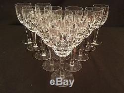 Set Of 13 Waterford Crystal Claret Wine Glasses In The Kildare Pattern