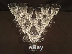 Set Of 14 Waterford Crystal Claret Wine Glasses In The Lismore Pattern 5 7/8 H