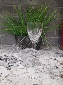SET OF 2 Waterford Crystal Araglin Platinum Wine Glass 7 H