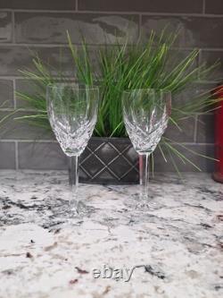 SET OF 2 Waterford Crystal Araglin Platinum Wine Glass 7 H