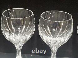SET OF 4 BACCARAT France MASSENA Crystal 6-3/8 Wine Glasses