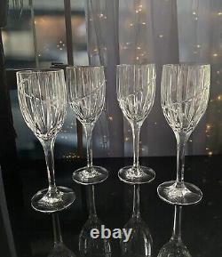 SET OF 4 Mikasa UPTOWN Crystal Water Goblets Large Wine Glasses 9