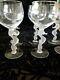 SET OF 6 Bayel Crystal Frosted Seahorse Liquor Cocktail Glasses France 6 3/8 H