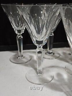 SET OF 6- Waterford Crystal SHEILA 6.5 Claret Wine Glasses