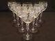 Set Of 8 Waterford Crystal Claret Wine Glasses In The Carleton Shell Pattern