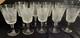 SET OF 9 WATERFORD CUT CRYSTAL WINE Water Goblet Glass ALANA PATTERN 7 8 oz