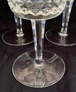 SET OF 9 WATERFORD CUT CRYSTAL WINE Water Goblet Glass ALANA PATTERN 7 8 oz
