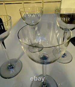 SET OF FOUR Baccarat RHINE WiNE Glasses Model Perfection Clear Crystal 7&3/8 H