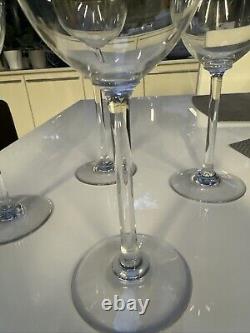 SET OF FOUR Baccarat RHINE WiNE Glasses Model Perfection Clear Crystal 7&3/8 H