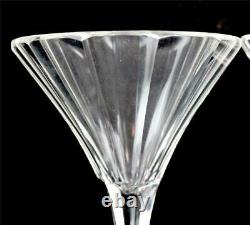 SET OF SIX VINTAGE CUT STEM WINE GLASSES 16.8cm ADELA MELIKOFF HARCOURT MOSER