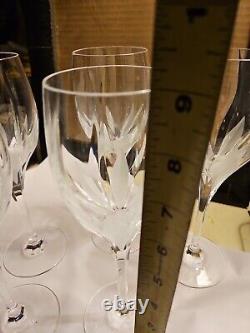 SET OG SIX Mikasa Crystal FLAME D'AMORE 9 Wine GlassMINT