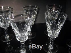 SET of 10 BACCARAT France Crystal BIARRITZ 5 3/4 x 3 WINE GLASS GOBLETS