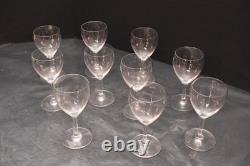 SET of 10 Baccarat France Crystal White Wine Goblets Glasses Chambolle 5 Tall SET of 10 Baccarat France Crystal White Wine Goblets Glasses Chambolle 5 Tall