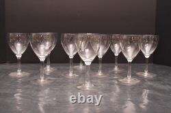 SET of 10 Baccarat France Crystal White Wine Goblets Glasses Chambolle 5 Tall SET of 10 Baccarat France Crystal White Wine Goblets Glasses Chambolle 5 Tall
