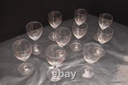 SET of 10 Baccarat France Crystal White Wine Goblets Glasses Chambolle 5 Tall SET of 10 Baccarat France Crystal White Wine Goblets Glasses Chambolle 5 Tall