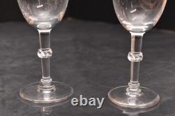 SET of 5 Lalique Crystal Beaugency Port Wine Glasses Goblets Stemware