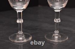 SET of 5 Lalique Crystal Beaugency Port Wine Glasses Goblets Stemware