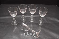 SET of 5 Lalique Crystal Beaugency Port Wine Glasses Goblets Stemware