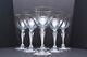 SET of 6 Baccarat Crystal Cut Hexagonal Wine Glass goblets stemware Opera 6.5