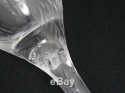 SET of 6 LALIQUE CRYSTAL ANGEL WING ANGE CHAMPAGNE WINE FLUTE GLASS 8