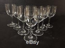 SET of 8 Baccarat Crystal PERFECTION Sherry Glasses Wine stems goblets 4.5