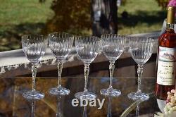 SIP IN ELEGANCE! 5 Vintage Gold Rimmed CRYSTAL Wine Glasses Mikasa, 1990's