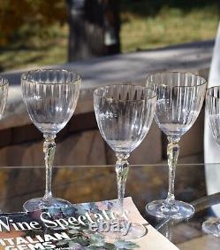 SIP IN ELEGANCE! 5 Vintage Gold Rimmed CRYSTAL Wine Glasses Mikasa, 1990's